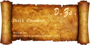 Dull Zsombor névjegykártya